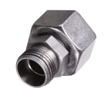 Адаптер с метрической резьбой 0° L10 - L15 (С накидной гайкой, труба-труба)